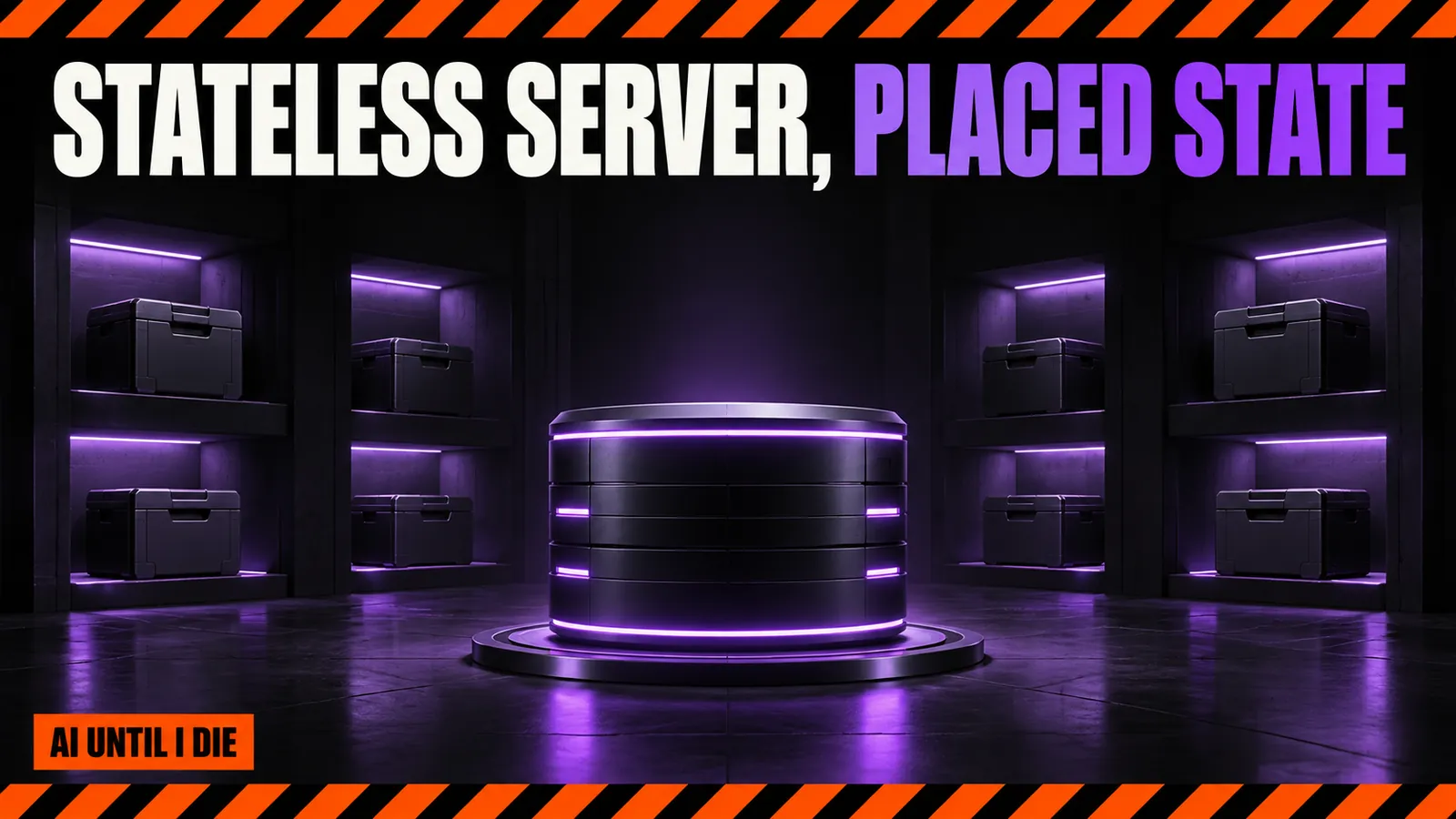 A clean empty server puck surrounded by separate storage boxes arranged in their own places